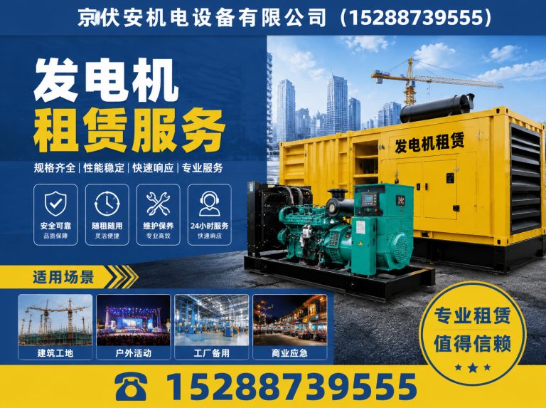 河源发电机出租展示图